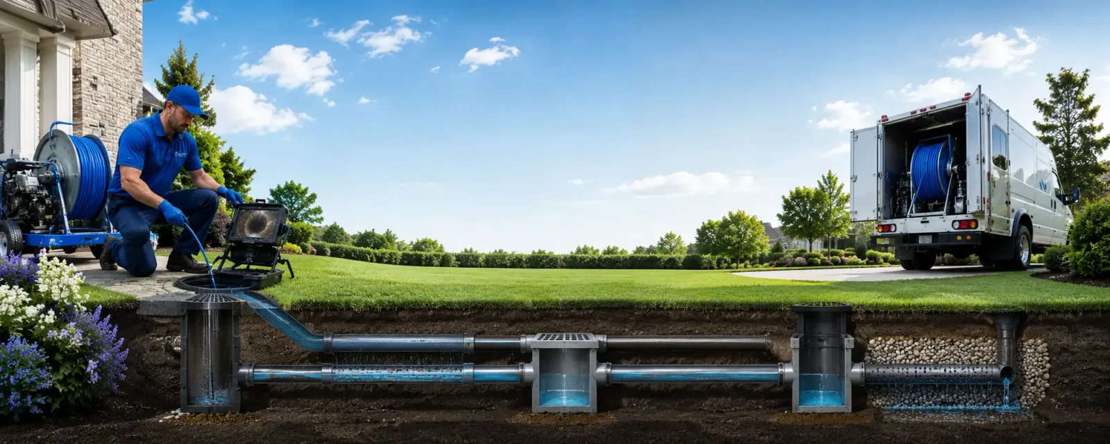 Outdoor drain cleaning information for Fairfax, VA